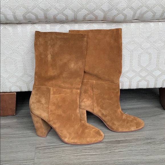 Chinese Laundry suede booties! (Right needs glued) - Picture 1 of 4